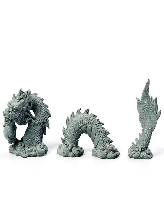 livelyfish Aquarium Dragon Statue Sandstone Ornaments Asian Fish Tank Decor for Freshwater Saltwater Tank Landscape Garden Decorations - Image 1